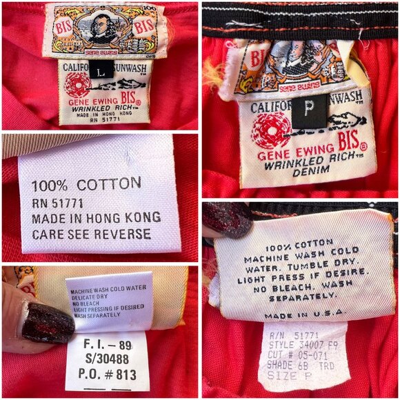 Vintage 80s Gene Ewing Bis Bis Wrinkled Rich Denim Skirt Set - Picture 5 of 5
